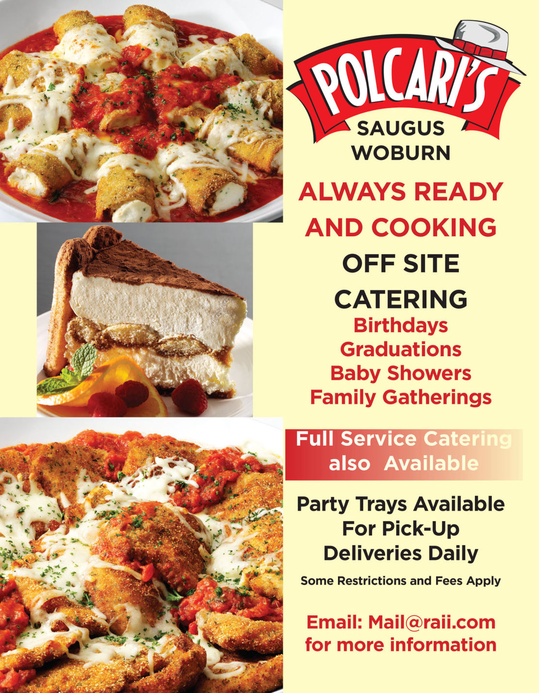 Polcari's Catering in Woburn and Saugus
